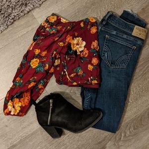 Off the shoulder crop